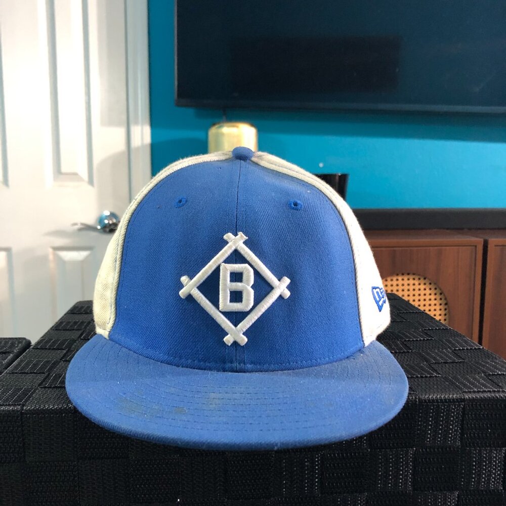 Brooklyn Dodgers New Era 59FIFTY Fitted Hat 7 1/2 MLB Cooperstown White Blue